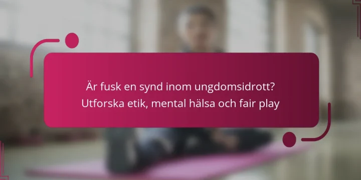 Är fusk en synd inom ungdomsidrott? Utforska etik, mental hälsa och fair play