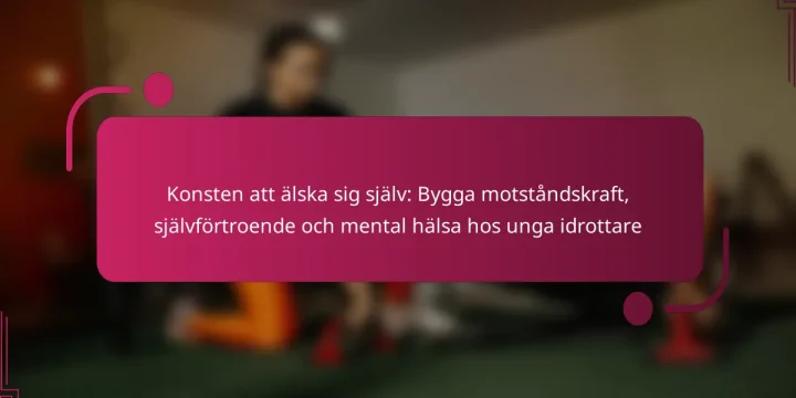Konsten att älska sig själv: Bygga motståndskraft, självförtroende och mental hälsa hos unga idrottare